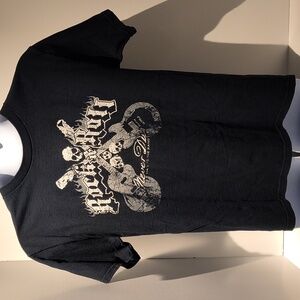 Fruit Of Loom Men's Rock&Roll Never Dies T-shirt Large Short Sleeve Black